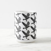 Mug Corbeau noir et blanc Coupe Lino (Centre)