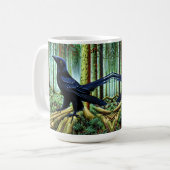 Mug Corbeau noir rustique Woodland (Devant gauche)