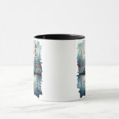 Mug Corbeau par réflexion de lac tranquille (Centre)