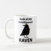 Mug Corbeau Regarde Mon Intelligence Corbeau (Gauche)