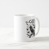 Mug Corbeau Rétro Drôle F-Caw-F (Devant droit)
