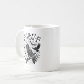 Mug Corbeau Rétro Drôle F-Caw-F (Devant gauche)
