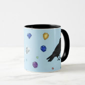Mug Corbeaux avec des joyaux (Devant droit)