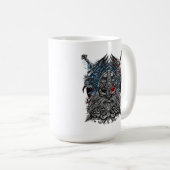 Mug Corbeaux et épées d'Odin Mythologie Viking drapeau (Devant droit)