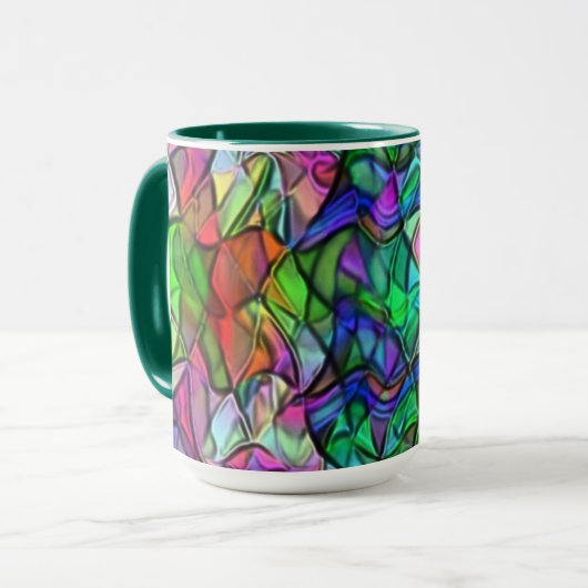 Mug Cordes croisées cachées par un tissu d'auvent colo (Devant gauche)