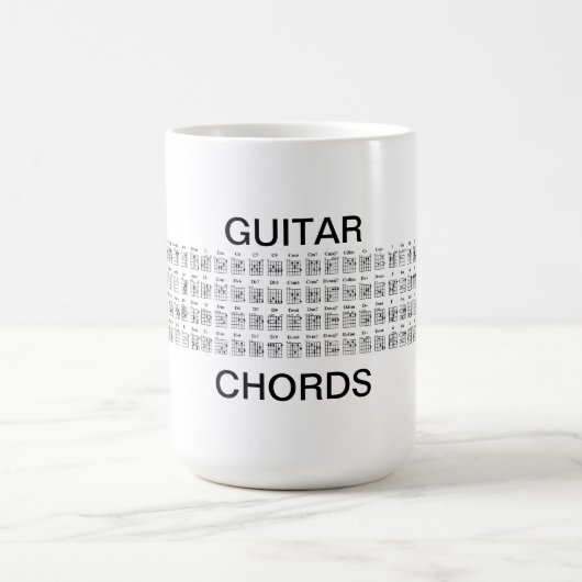 Mug Cordes de guitare complètes 15oz (Centre)