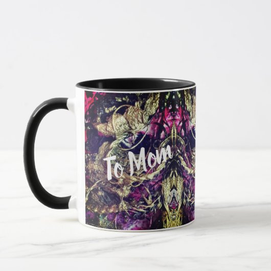 Mug Cordes de texture or et noire (Gauche)