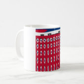 Mug Corée du Sud Polka Dot Drapeau Design d'art : une (Devant gauche)