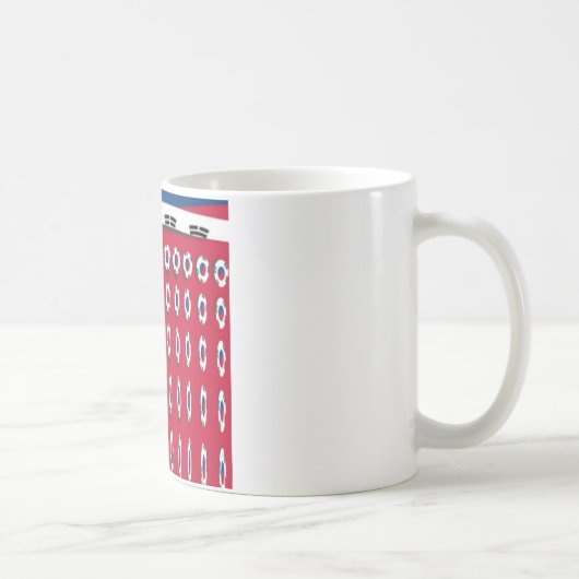 Mug Corée du Sud Polka Dot Drapeau Design d'art : une (Droite)