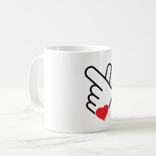 Mug Corée v doigt, wave ou main coréenne. J'ai une pou