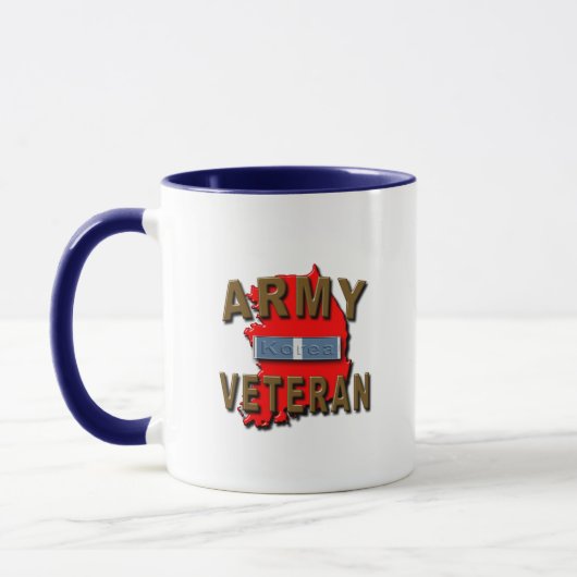 Mug Coréen+Ruban de service de combattant, ARMÉE (Gauche)