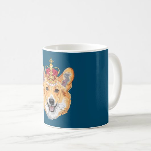 Mug Corgi à couronne (Devant droit)