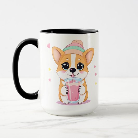 Mug Corgi adorable profiter d'une Smoothie (Gauche)
