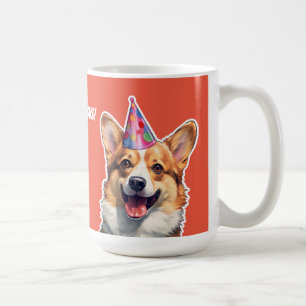Mug Corgi C'est fête d'anniversaire mon corgeous