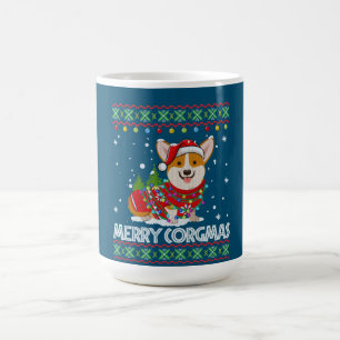 Mug Corgi Chien Joyeux Corgmas Père Noël Corgi Mauvais