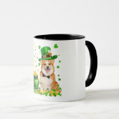 Mug Corgi Chien Joyeux St. Patricks Day (Devant droit)