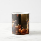 Mug Corgi chiot Automne Délice Citrouille (Centre)