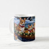 Mug Corgi Christmas Boat Holiday (Devant gauche)