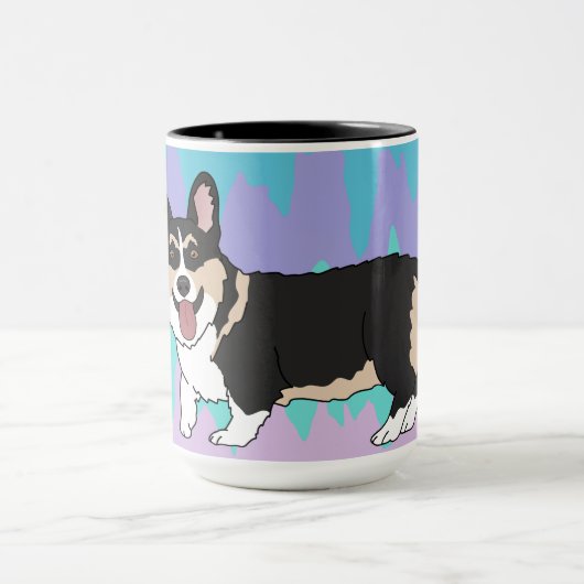 Mug Corgi couleur Tri (Centre)
