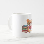 Mug Corgi Cute Avec Verres Lecture Livre (Devant gauche)