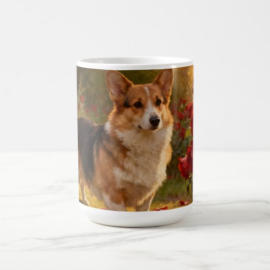 Mug Corgi dans les Roses V (Centre)