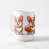 Mug Corgi de dessin animé (Devant gauche)
