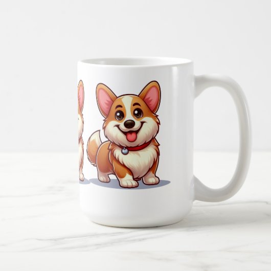 Mug Corgi de dessin animé (Droite)