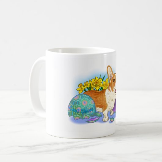 Mug Corgi de Pâques (Devant gauche)
