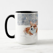Mug Corgi d'hiver (Gauche)