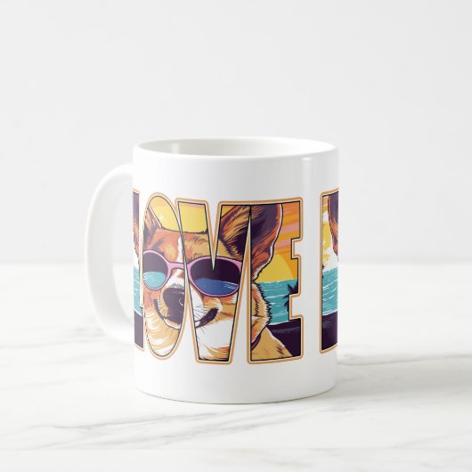 Mug Corgi Dog Love (Devant gauche)