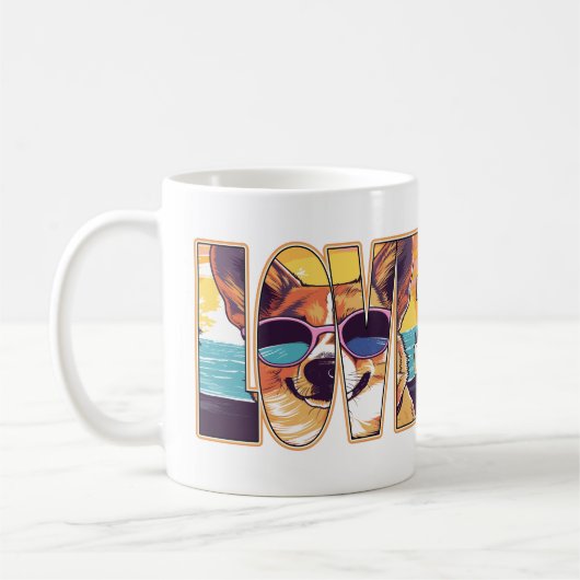 Mug Corgi Dog Love (Gauche)