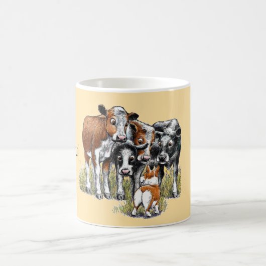 Mug Corgi et les vaches (Centre)