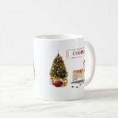 Mug Corgi Funny Chien de Noël avec arbre (Devant droit)