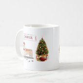 Mug Corgi Funny Chien de Noël avec arbre (Devant gauche)