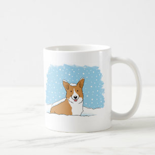 Mug Corgi heureux dans la neige Chien de vacances d'