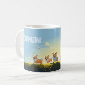 Mug Corgi Joy - Personnalisé (Devant gauche)