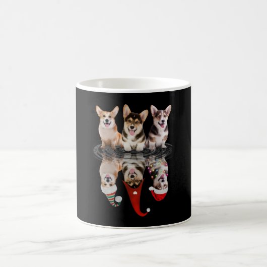 Mug corgi joyeux noël drôle déguisement chien (Centre)
