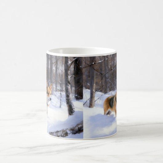 Mug Corgi laisse neiger Noël (Centre)