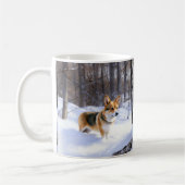 Mug Corgi laisse neiger Noël (Gauche)