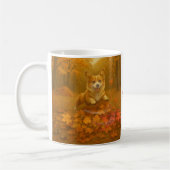 Mug Corgi Leaf Leap (Gauche)