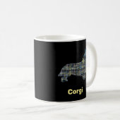 Mug Corgi ligne jaune et noire (Devant droit)