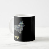 Mug Corgi ligne jaune et noire (Devant gauche)