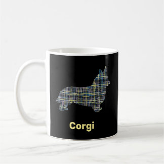Mug Corgi ligne jaune et noire