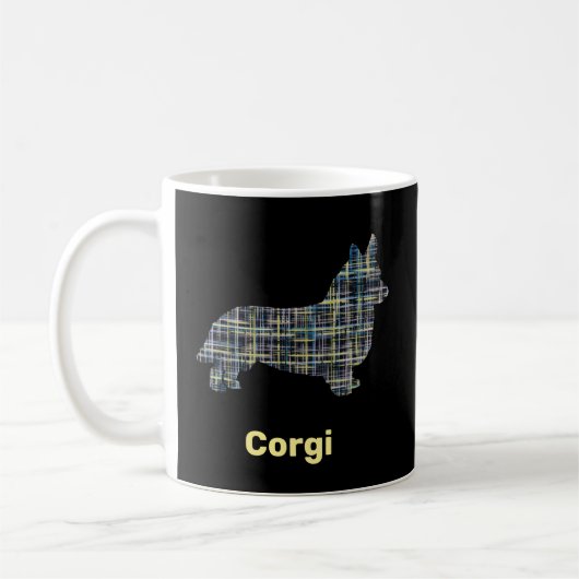 Mug Corgi ligne jaune et noire (Gauche)