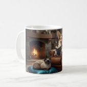 Mug Corgi lit à un chat (Devant gauche)