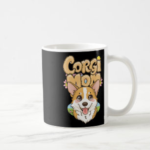 Mug Corgi Maman Printemps Floral Design - Pâques Corgi