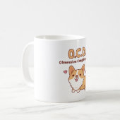 Mug Corgi mignon Obsessionnel Corgi trouble Funny (Devant gauche)