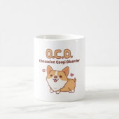 Mug Corgi mignon Obsessionnel Corgi trouble Funny (Centre)