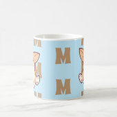 Mug Corgi monogramme motif muqueuse bleue (Centre)