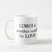 Mug corgi mot café muette (Gauche)